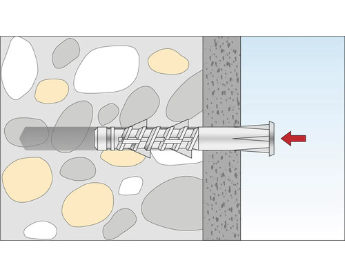 Illustration av en plugg fastsatt i en vägg