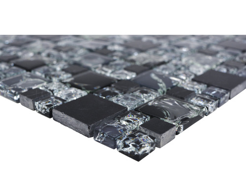 Mosaikplatta av glas och sten