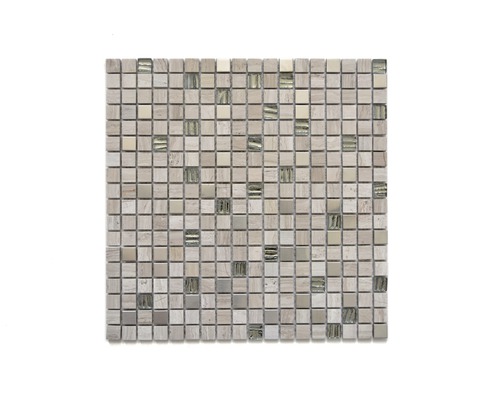 Mosaik natursten XNM M76 grå vit 30 x 30 cm
