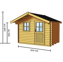 Friggebod SKAN HOLZ Como inkl. golv 340x400cm natur