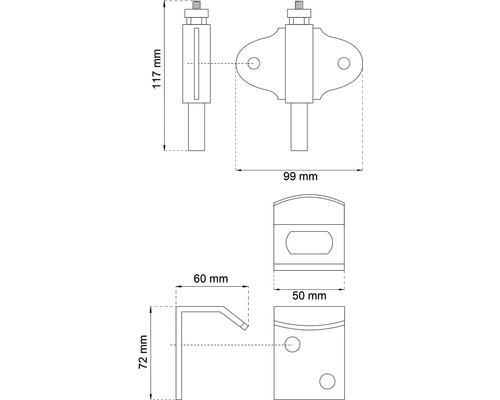 Teknisk ritning med måttangivelser för en artikel