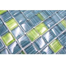 Mosaik glas Crystal XCM 8250 30,2x32,7 cm grön