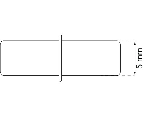 Teknisk ritning stift med en diameter på 5 millimeter