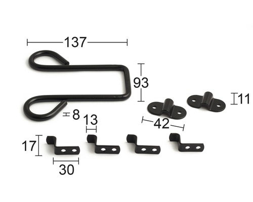 Fönsterlucka set med måtten 137 x 93 millimeter