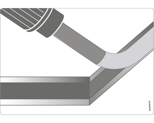 Applicering av en tätningslist i ett hörn