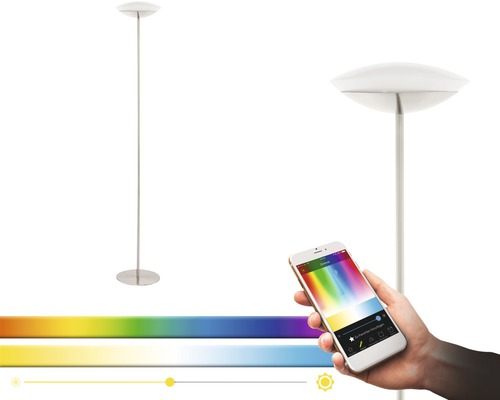 Golvlampa med smartphone-kontroll