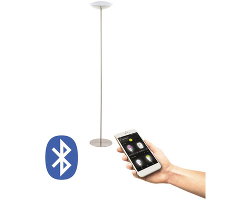 Golvlampa med Bluetooth-anslutning och smarttelefonstyrning