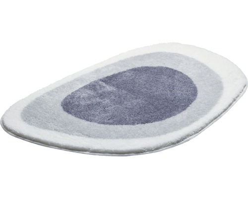 Oval badrumsmatta med flerfärgad design