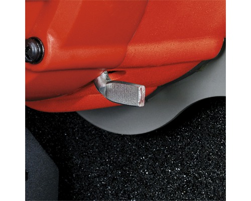 Detaljvy av en kapskiva med lås