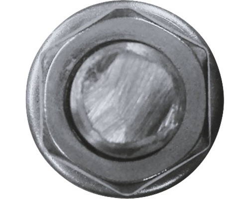 Närbild av ett metallskruvhuvud