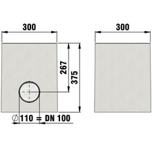 Brunn HAURATON faserfix point betong inkl galler 300x375mm-thumb-2
