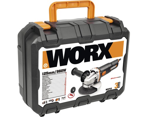 Worx vinkelslip i verktygslåda