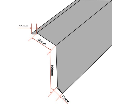 Illustration av en vinkelplåt med dimensioner