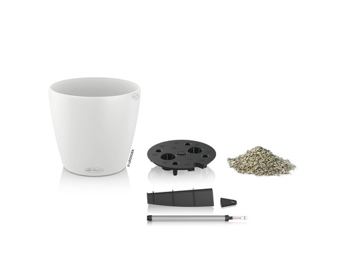 Blomkruka med bevattningssystem och tillbehör