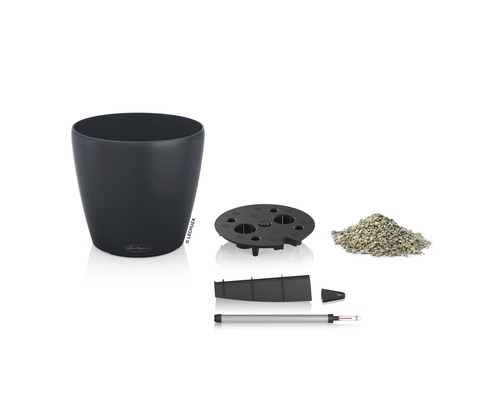 Blomkruka med bevattningssystem och tillbehör