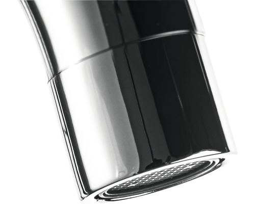 Detaljbild av en armatur med strålregulator