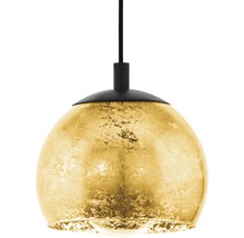 Pendellampa med guldfärgad glasskärm