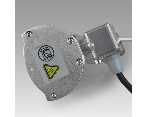 Symbol: Får ej övertäckas. Symbol: Varm yta.