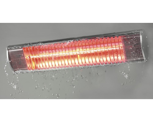 Väggmonterad terrassvärmare med vattenstänk