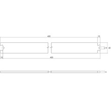 Skjutdörrskena INTERSTEEL förängning antik 45cm