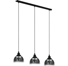 Taklampa med tre lampor och glasskärmar