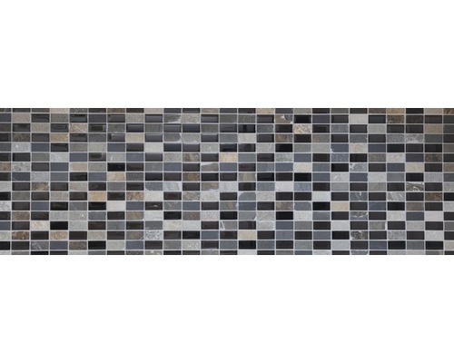 Mosaikplatta med glas- och stenutseende