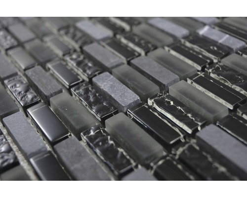 Mosaikplattor av glas och sten, rektangulära