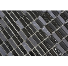 Mosaikplatta av glas och sten