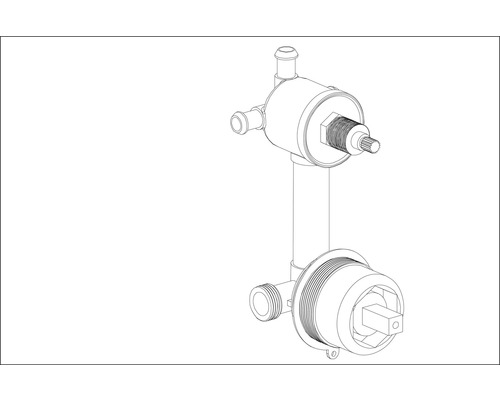 Inbyggd termostatblandare för dusch eller badkar