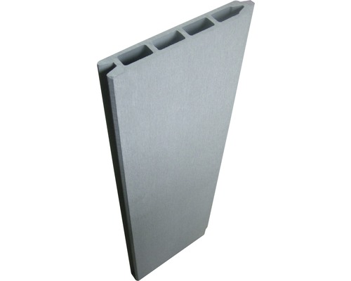 Staketpanel KONSTA för staketsystem WPC 177x15cm ljusgrå Grå byggplatta med ihåliga kammare