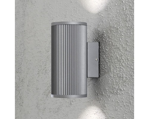 Grå vägglampa för utomhusbruk