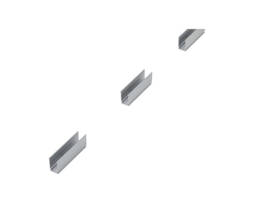 Tre aluminiumprofiler