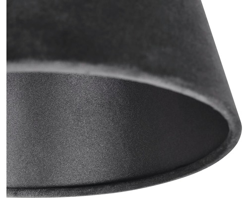 Detaljvy av en lampskärm i tyg