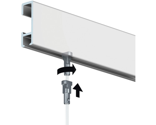 Takskena med vridbar anslutning för fastsättning