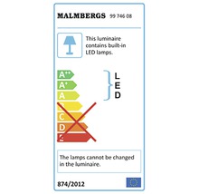 Energimärkning med LED-indikation och information om utbytbarhet av lampor