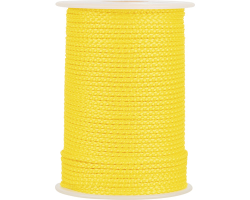 Gul polyestersnöre på spole