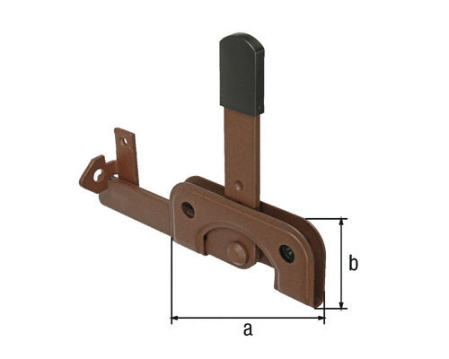 Fönsterluckhållare i metall med måtten a och b