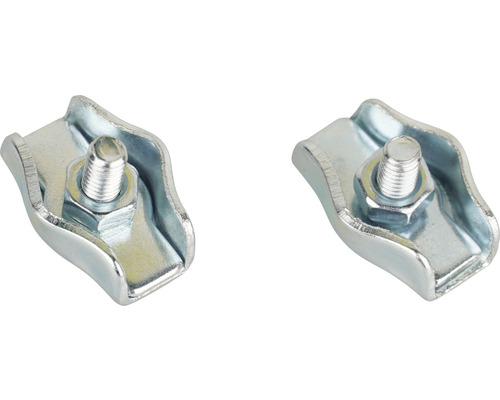 Två vajerlås av metall