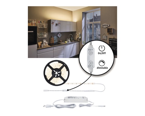 LED-strip set för köksbelysning med dimmerfunktion
