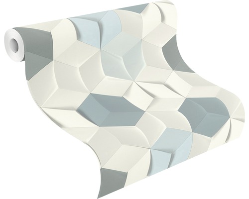 Tapetrulle med geometriskt 3D-mönster