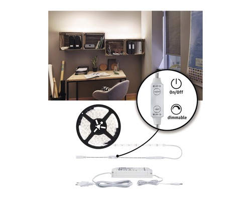 LED-band med dimmerfunktion i arbetsrummet