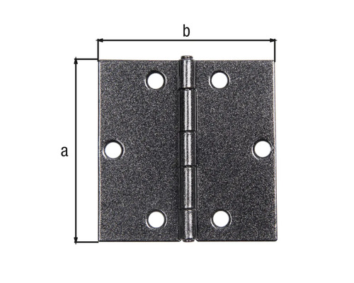 Dörr gångjärn med storleksangivelser a och b