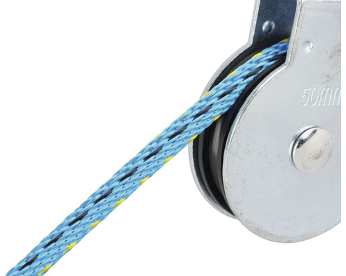 Enkel trådlindningsrulle 50 mm med rep