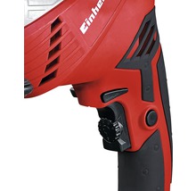 Detaljvy av en Einhell borrmaskin med hastighetsreglage