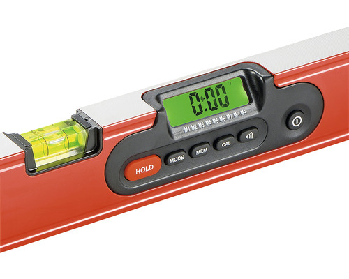 Digitalt vattenpass med display och libell