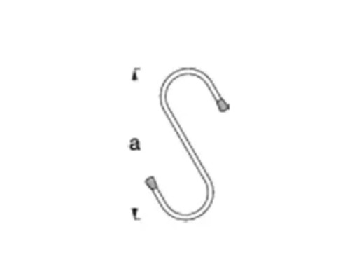 Sifon med rörböj och måttangivelser