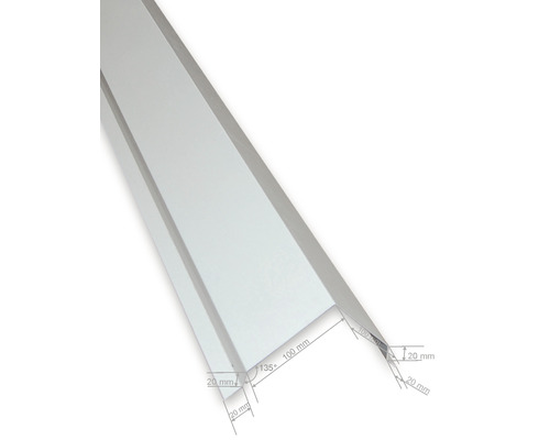 Vinkelprofil med måttangivelser