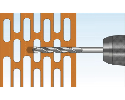 En borr borrar genom en platta.