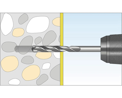 Illustration av en borrmaskin som borrar genom stenmaterial
