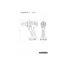 Borrskruvdragare METABO Powermaxx BS 12 12V inkl. 2x2,0Ah batterier och laddare i förvaringsbox